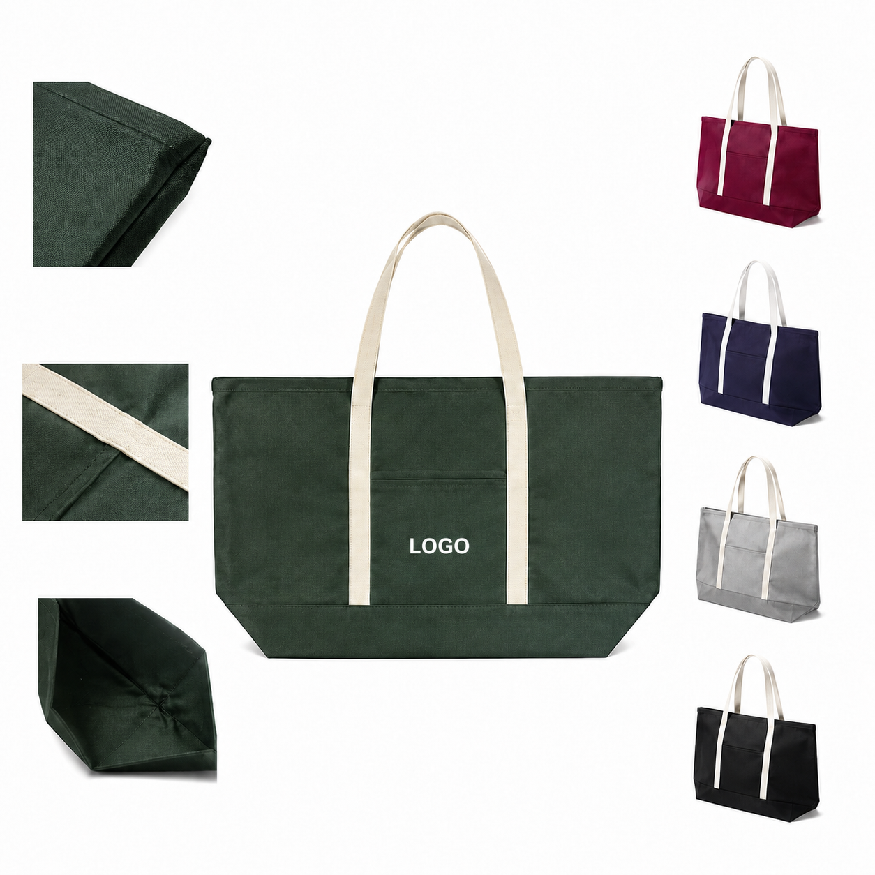 Premium Oversized Heavyweight Canvas Utility Tote with Reinforced Handles