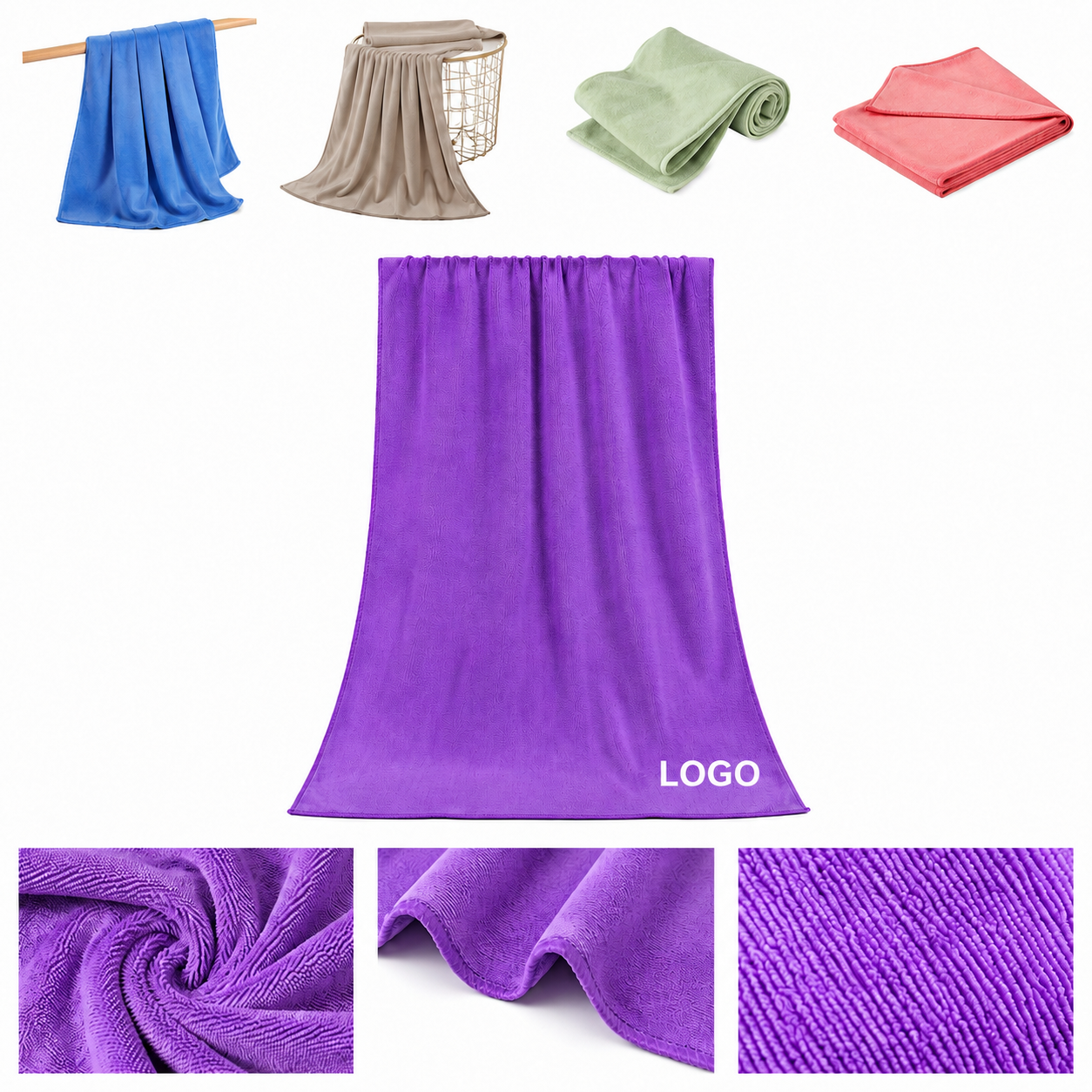 Large Quick-Dry Sand-Free Microfiber Travel and Beach Towel