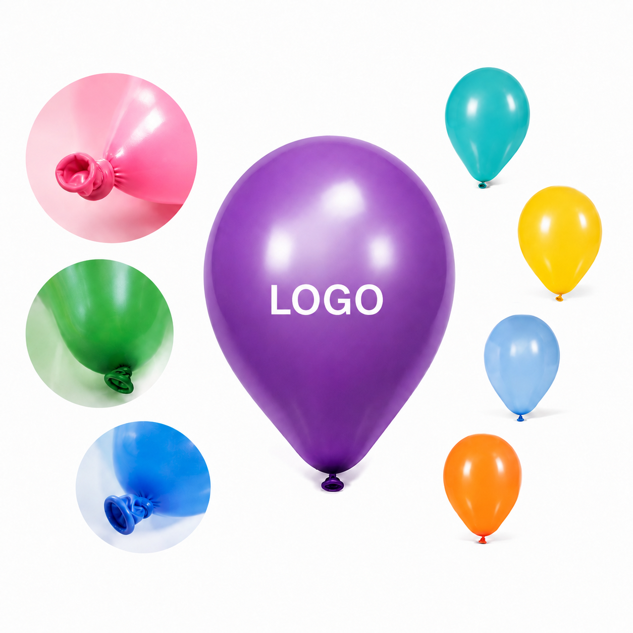 Vibrant Small Latex Round Party Balloon 2" Diameter