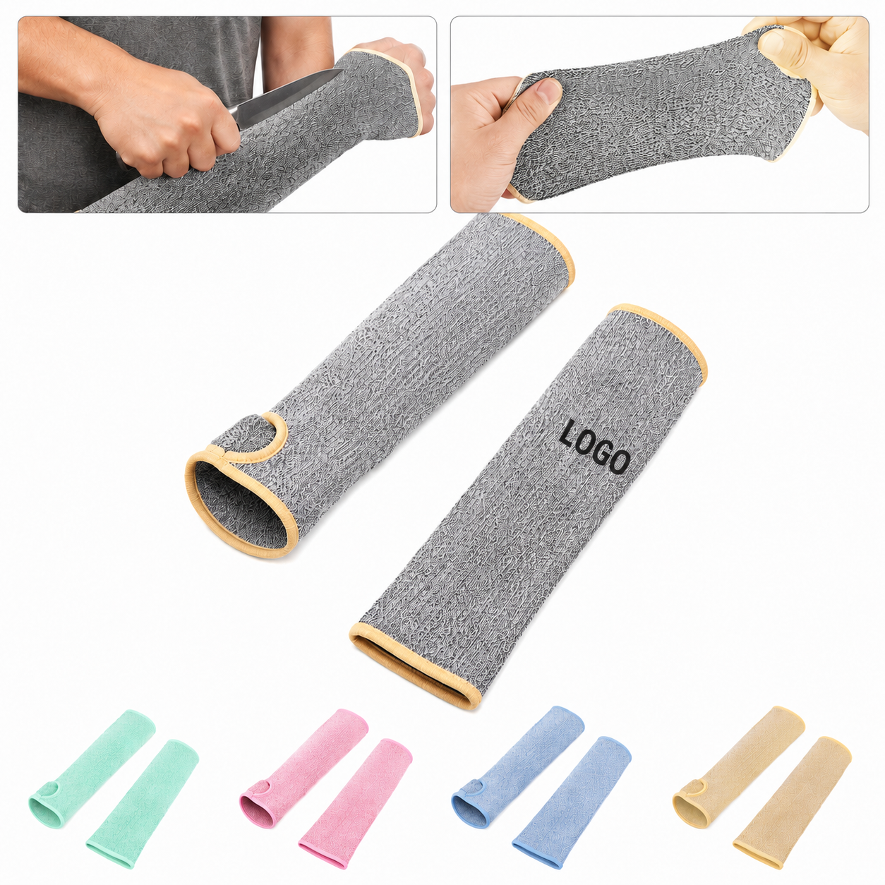 Professional High-Performance Cut Resistant Arm Guards with Thumb Slots