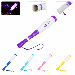 Light-Up Baseball Style Spirit Baton with Multi-Color Accents
