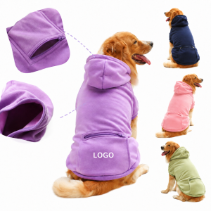 Insulated Cotton Pet Hoodie with Integrated Storage Pocket