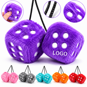 Classic Hanging Plush Dice Ornament Set for Automotive Promotions