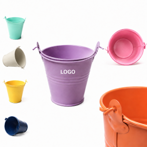 Vibrant Mini Metal Pail with Carry Handle