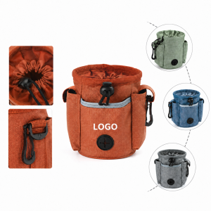 Multi-Functional Pet Training Bag with Drawstring and Integrated Clip